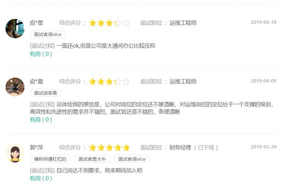 在拉勾上我们可以看到很多侯选人面试的评价