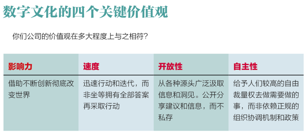 数字文化的四个关键价值观 数字文化的四个关键价值观