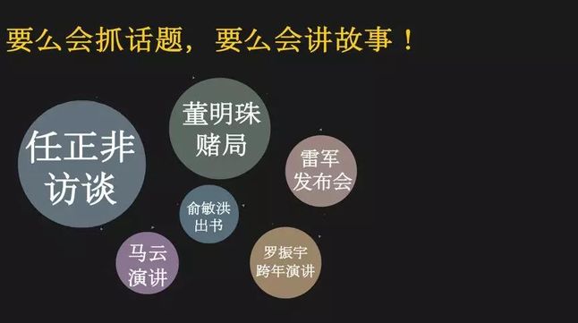 要么抓话题,要么讲故事 要么抓话题,要么讲故事