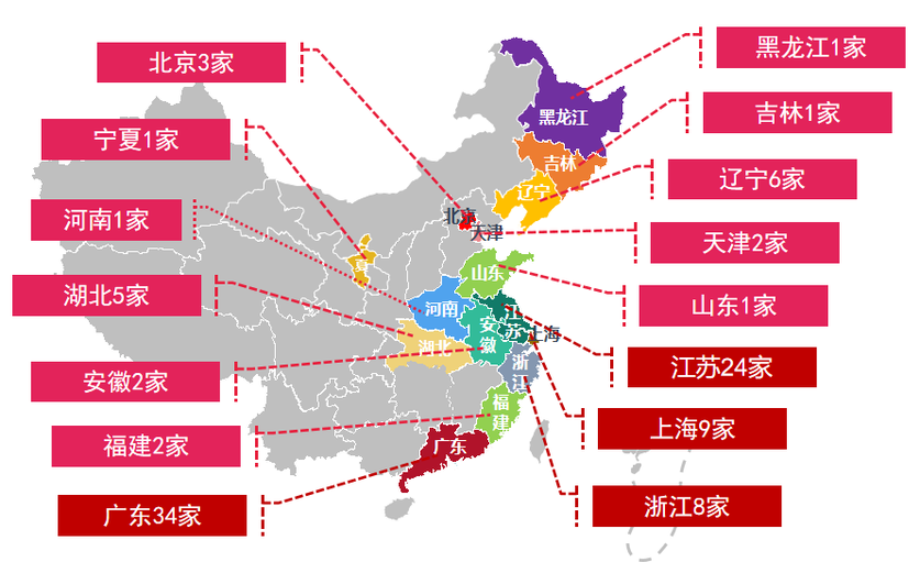 中国制造业分布地图图片