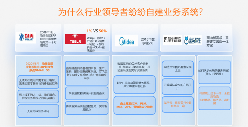 为什么行业领导者纷纷自建业务系统